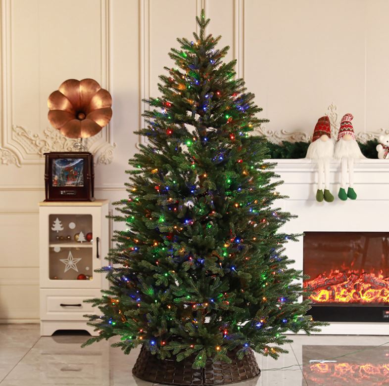High-grade pure PE with lights, luxurious decoration and dense simulation Christmas tree
