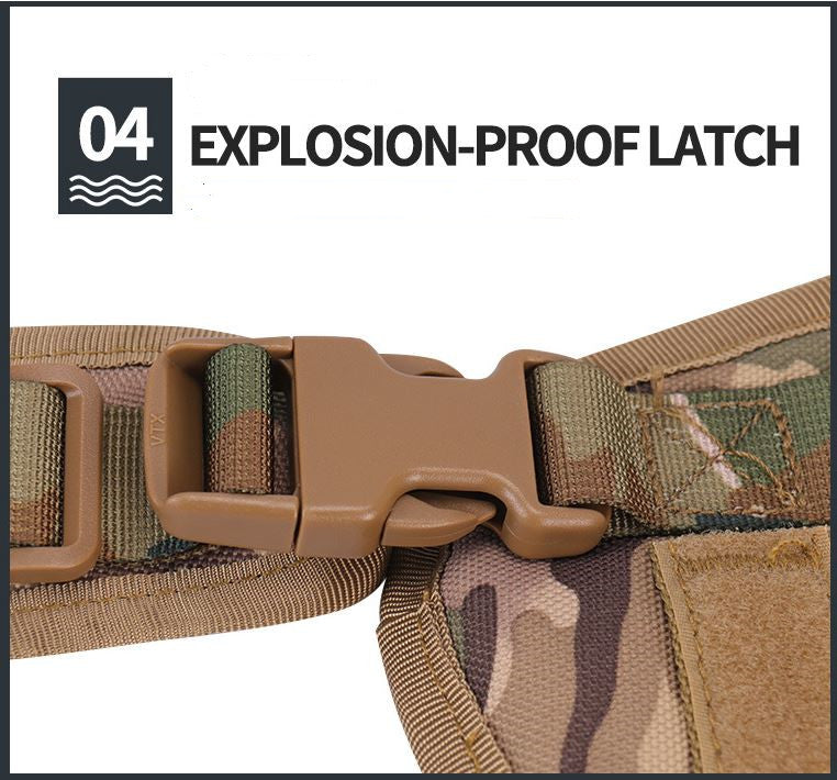Pet tactical chest and back nylon traction rope