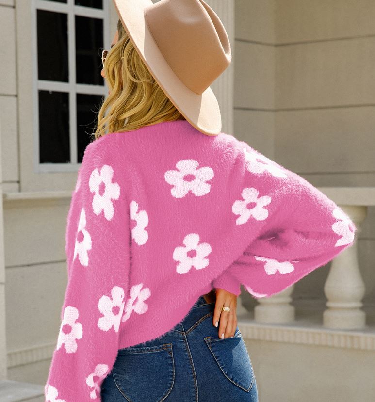 Internet celebrity trendy short knitted sweater