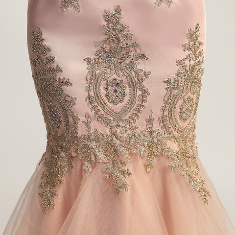 Exquisite Burgundy Strapless Mermaid Gown with Intricate Gold Embroidery and Ruffled Tulle Prom Dress,LX462