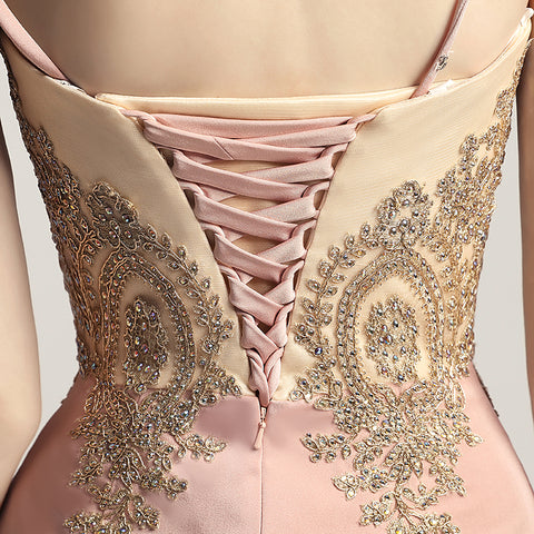 Exquisite Burgundy Strapless Mermaid Gown with Intricate Gold Embroidery and Ruffled Tulle Prom Dress,LX462