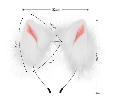Halloween Set Beast Claw Simulation Plush Fox Ear Hair Hoop Beast Ear Tail COS Accessory