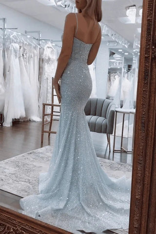 Charming Sweetheart Sequins Long Mermaid Prom Dresses