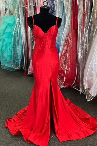 Mermaid Satin Simple Prom Dress
