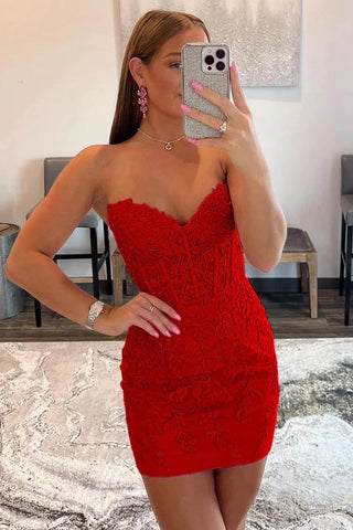 Tight  Homecoming Short Dress with Appliques