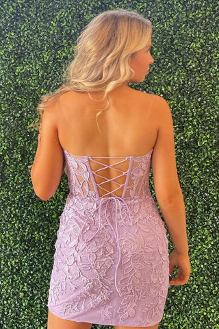 Tight  Homecoming Short Dress with Appliques