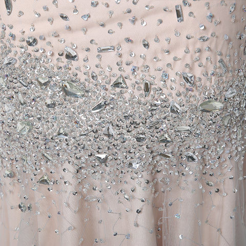 Silver - Embellished Sweetheart Mermaid Long Prom Dress, HY001