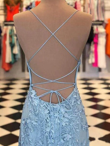 Mermaid Spaghetti Straps  Backless Scoop Pageant Prom Dresses