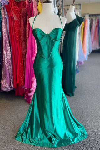 Mermaid Satin Simple Prom Dress