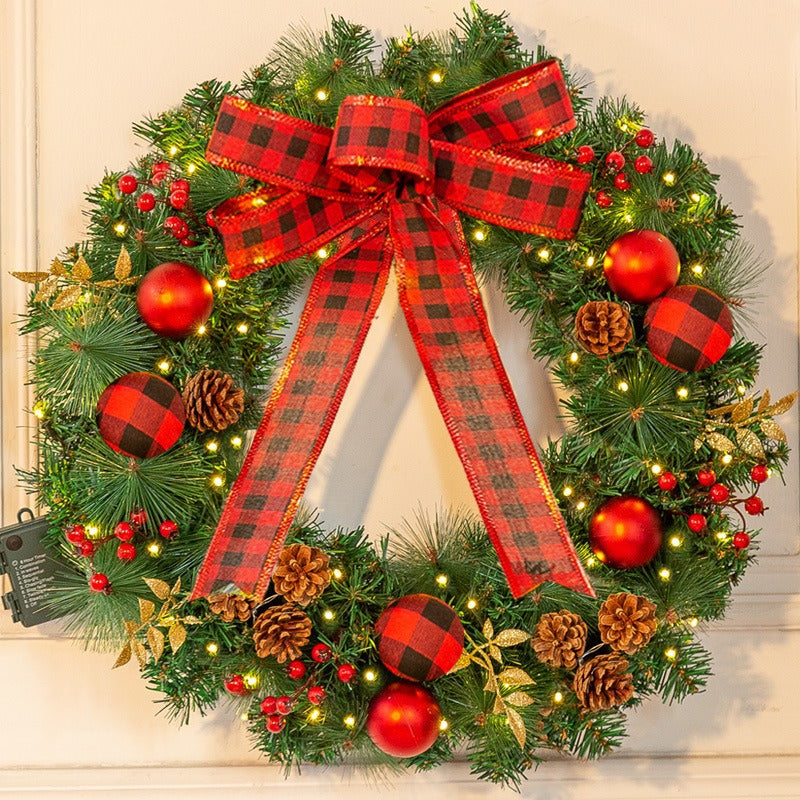 Christmas wreath holiday Christmas cane wreath decoration