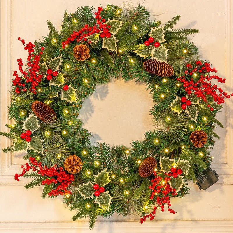Christmas wreath holiday Christmas cane wreath decoration