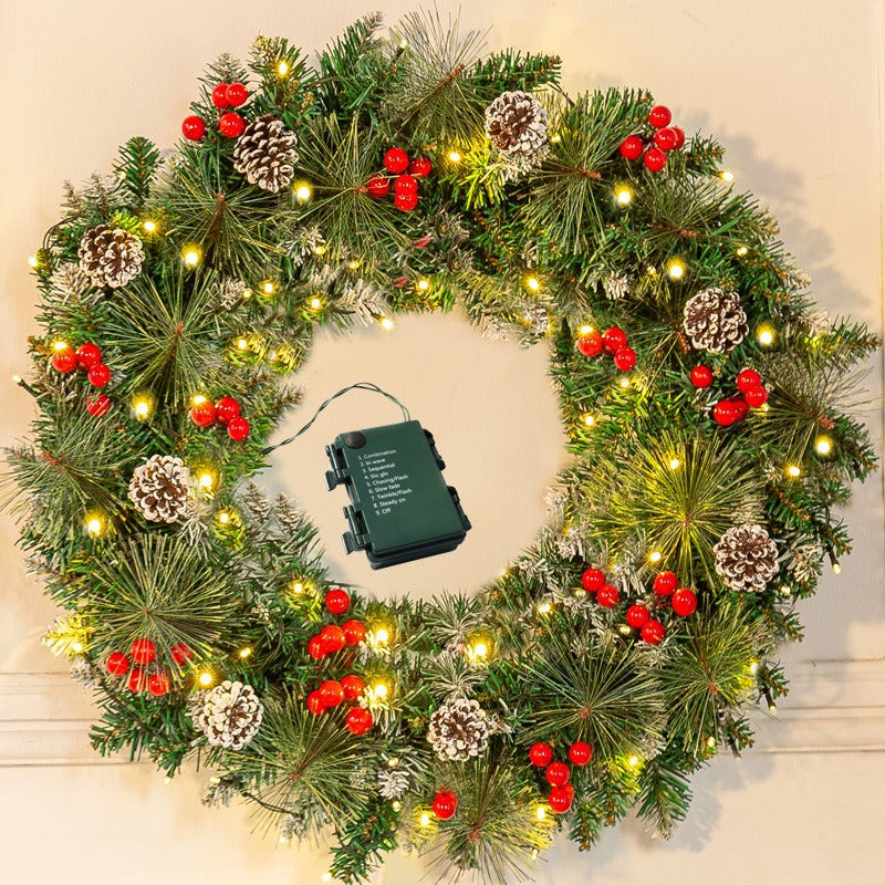 Christmas wreath holiday Christmas cane wreath decoration