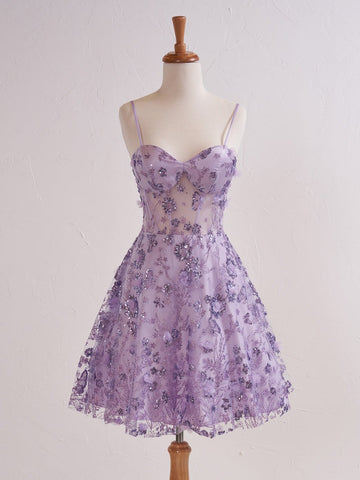 Short Floral Strapless Sweetheart  Cocktail Dress