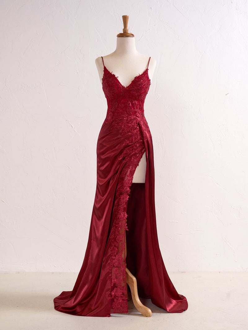 Black Sheath  Long Appliques Prom Dress