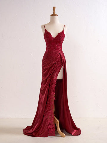 Black Sheath  Long Appliques Prom Dress