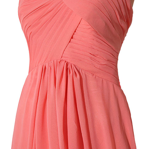 Charming Strapless Gradient Coral Pink Evening Gown Prom Dress,SD182