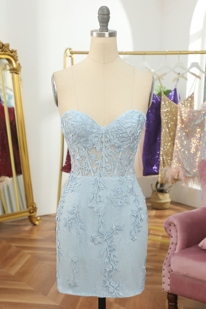 Tight  Homecoming Short Dress with Appliques