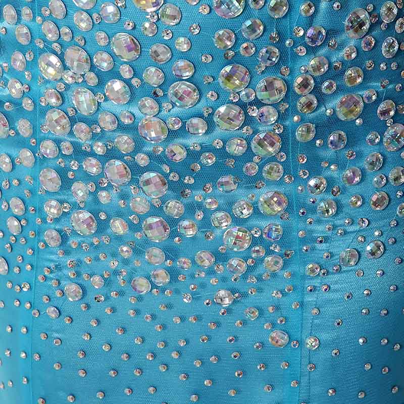 Stunning Sleeveless Turquoise Mermaid Gown Prom Dress,YD002