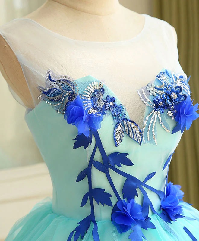 A-Line Short 3D Floral  Prom Dress，Homecoming Dress