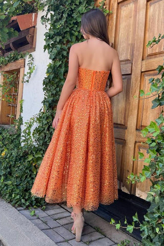 A-Line  Floor Length Sleeveless Sweetheart Lace Prom Dresses with Sequin