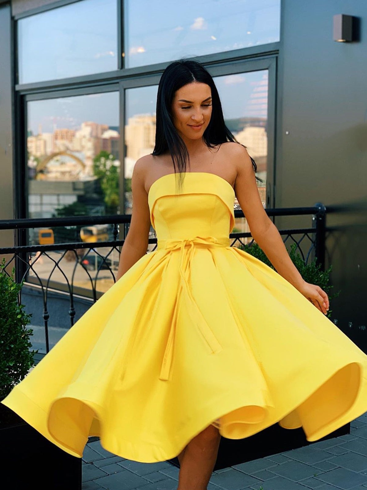 A Line Strapless Short  Prom, Formal Graduation Homecoming