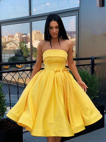 A Line Strapless Short  Prom, Formal Graduation Homecoming