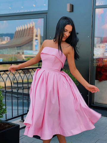 A Line Strapless Short  Prom, Formal Graduation Homecoming