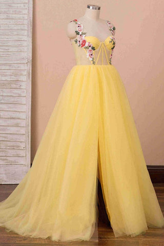 A Line Sweetheart Tulle Prom Dress,Party Dress