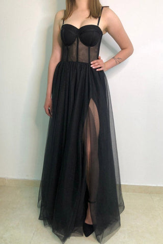 A-line Sweetheart Long Prom Dress With Slit