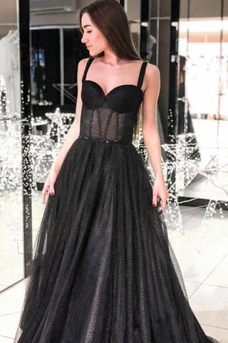 A-line Sweetheart Long Prom Dress With Slit