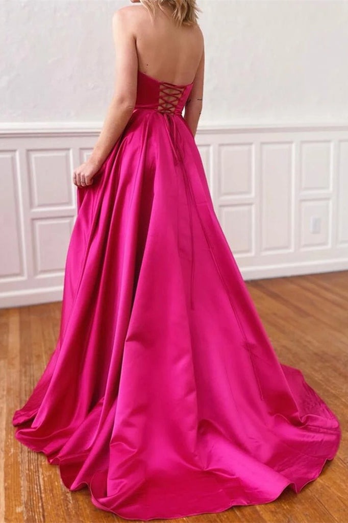 Prom Gown with Side Split and Convenient Pockets