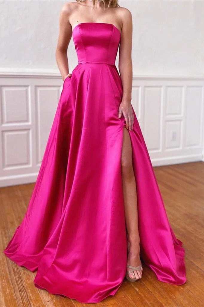 Prom Gown with Side Split and Convenient Pockets