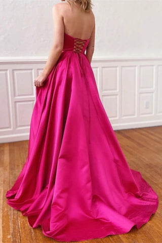 Prom Gown with Side Split and Convenient Pockets