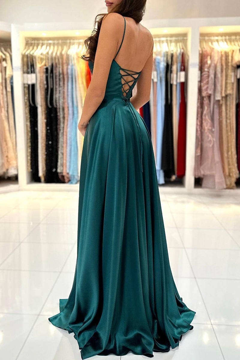 Long A-Line Prom Dress with Split Detail