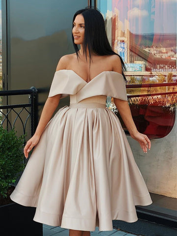 Off Shoulder Short Prom Homecoming,Formal Graduation Evening
