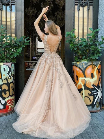 Sleeves  Lace Long Prom Dresses,Formal Dresses, Evening Dresses,  Ball