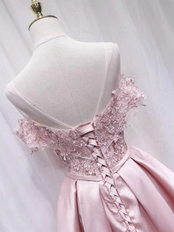 Off Shoulder Lace Short Prom, Formal Graduation Homecoming Dresses