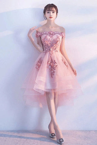 Short Homecoming Dress with Appliques Prom Dress