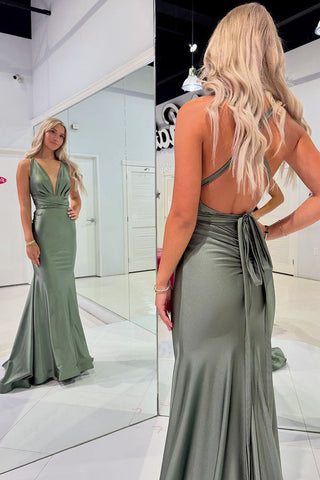 Charming  Halter Long Mermaid Evening Prom Dress, Bridesmaid Dresses