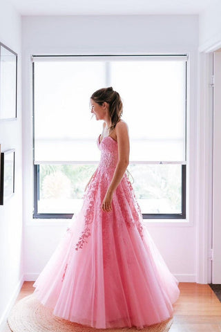 Charming Strapless Blue Tulle Long Mermaid Prom Dress with Appliques
