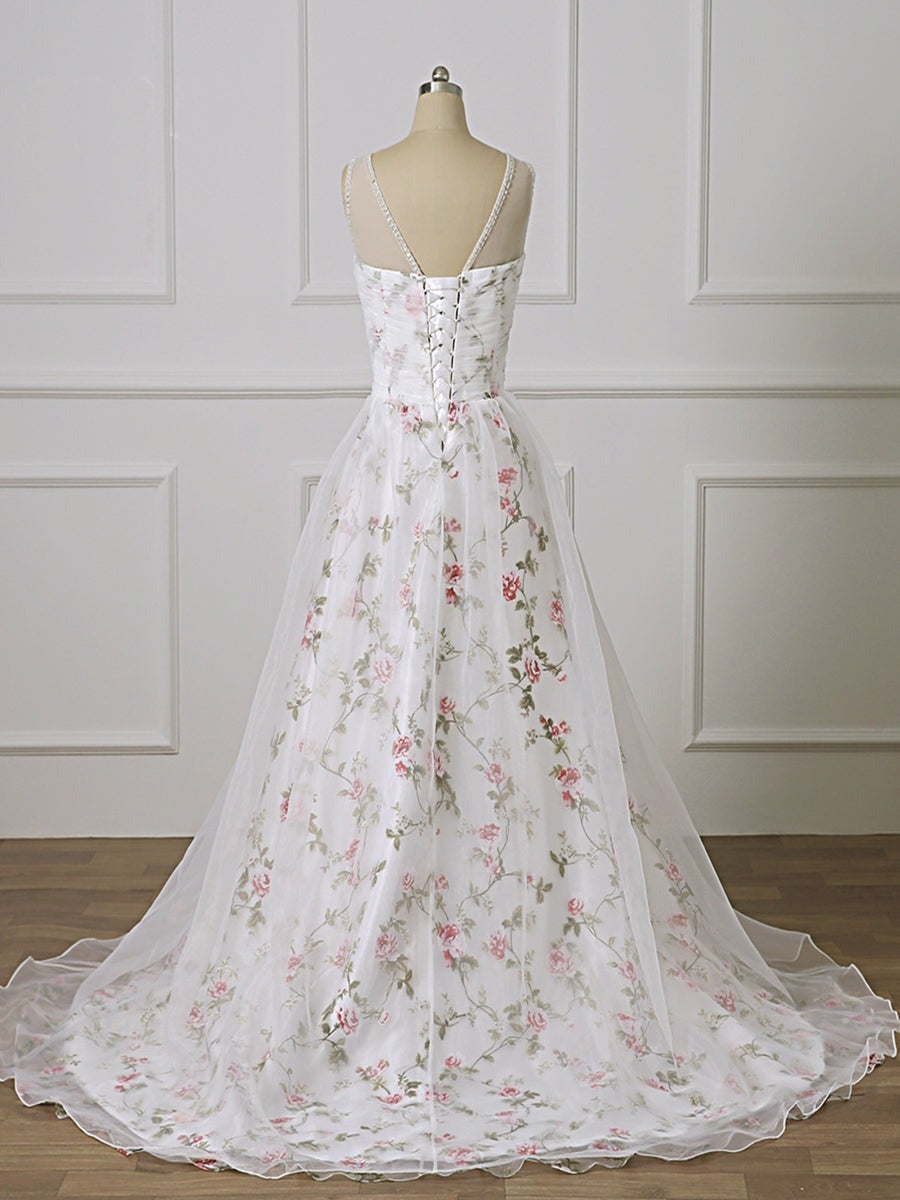Gorgeous Lace Appliques Long Prom, Formal, Evening Dresses