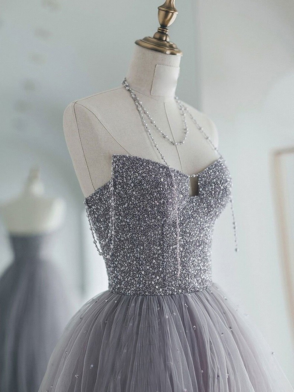Gorgeous Long Off the Shoulder Beaded  Prom Dresses, Formal Evening Dresses