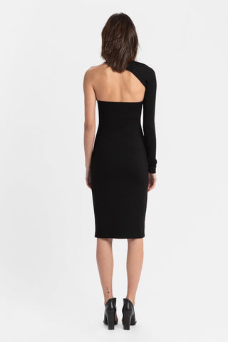 One Shoulder Open Back Asymmetrical Dress
