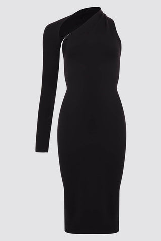 One Shoulder Open Back Asymmetrical Dress
