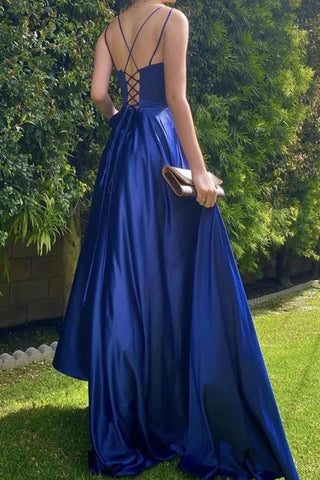 Long Prom Dress with String Back