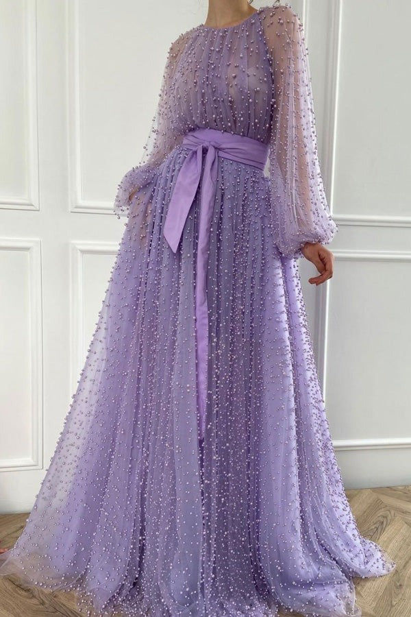 Long Sleeve Prom Dress ，Formal Dress