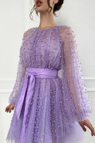 Long Sleeve Prom Dress ，Formal Dress