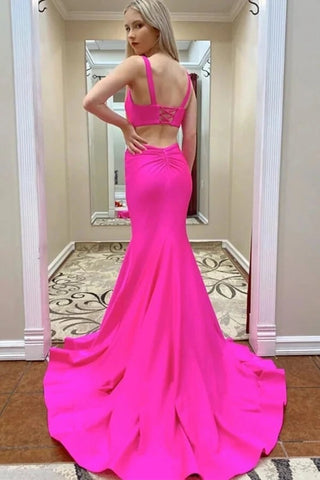 Mermaid Long Satin Prom Dress ，Evening Dress