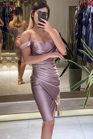 Mermaid Prom Dress With Split Short and Spaghetti-Straps