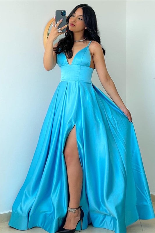 Dreamy Spaghetti Strap Prom Gown